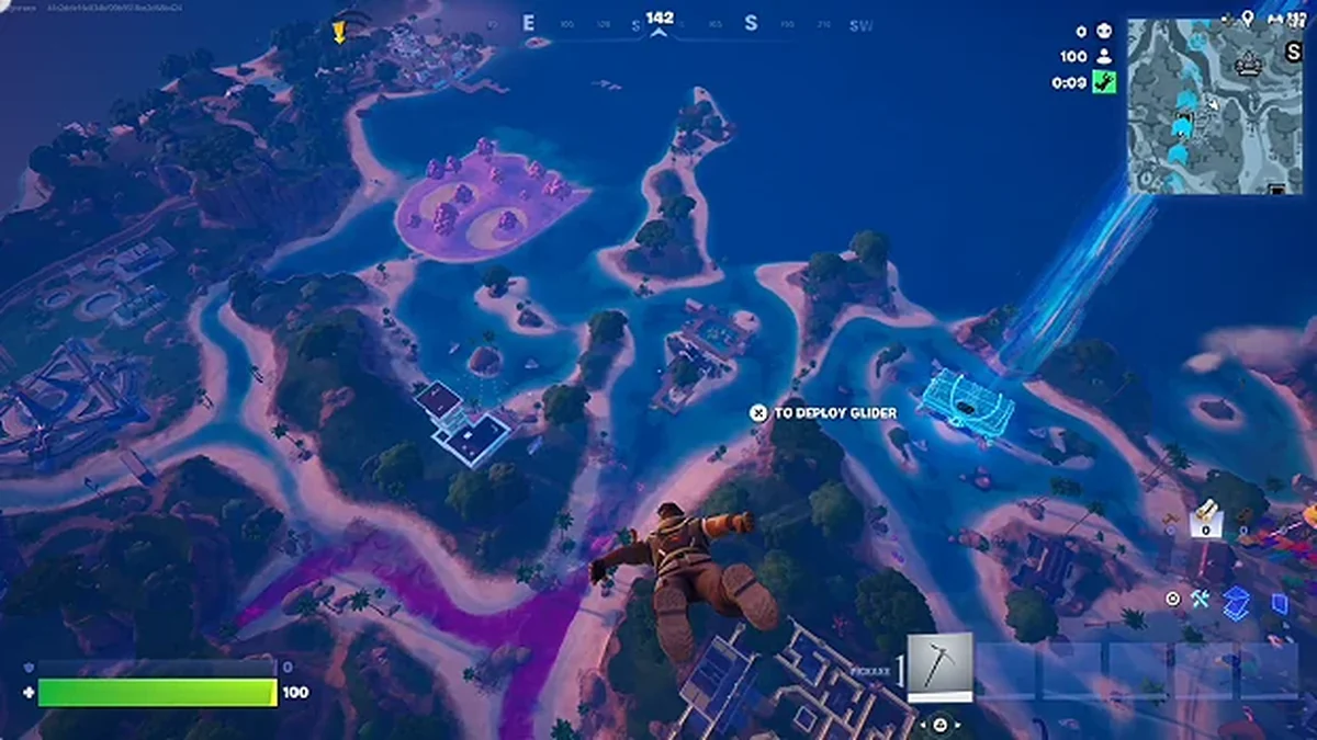 First Fortnite drop over the island from Zyvraxo's gameplay